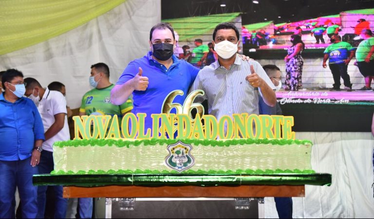 Roberto Cidade participa do aniversário de 66 anos de Nova Olinda do Norte e visita obra do Centro de Fisioterapia