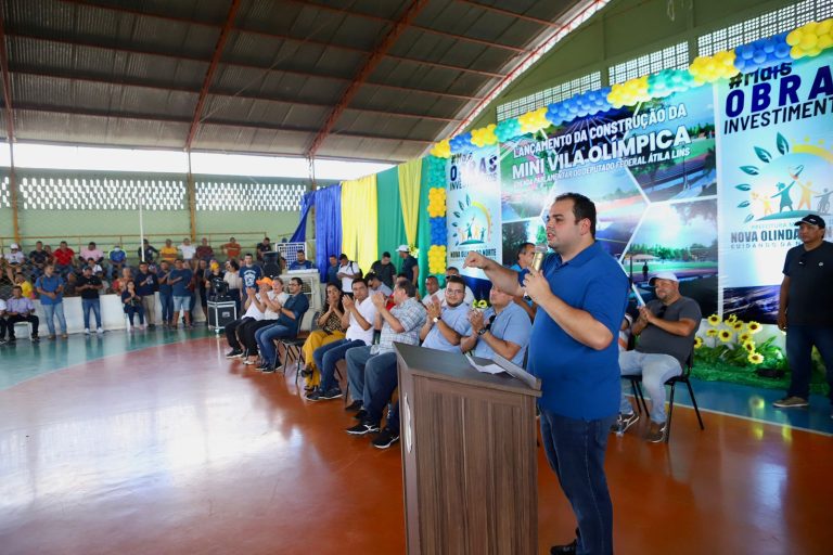 Roberto Cidade participa de lançamento de pacote de obras em Nova Olinda do Norte